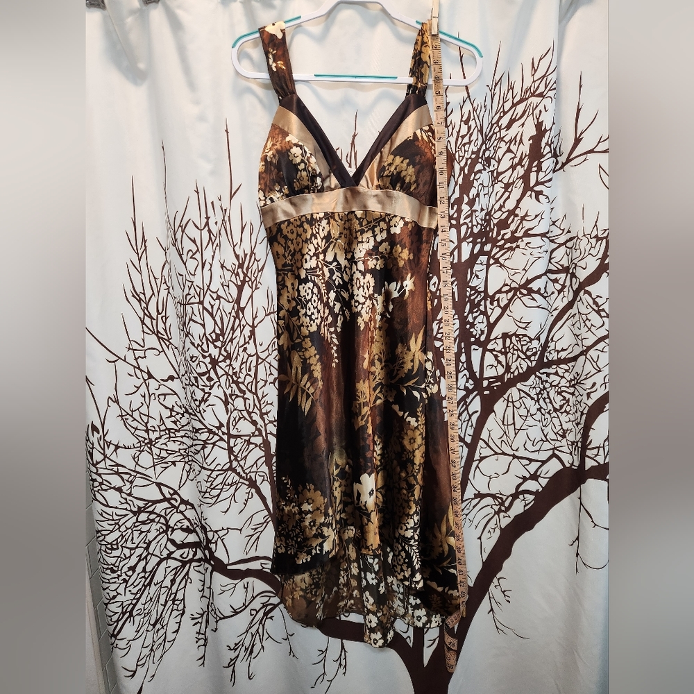 Brown, tan, gold LaBelle Floral Dress